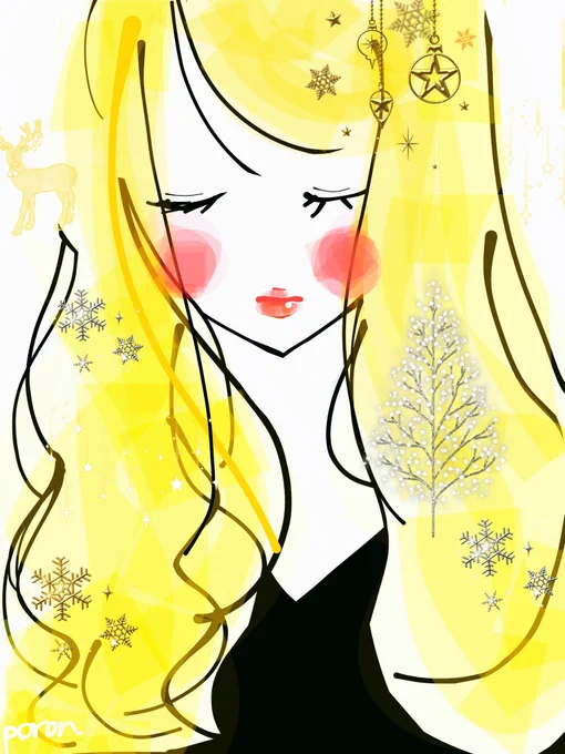 おはよー#イラスト #お絵描き #女の子 #ファンシー #レトロ 