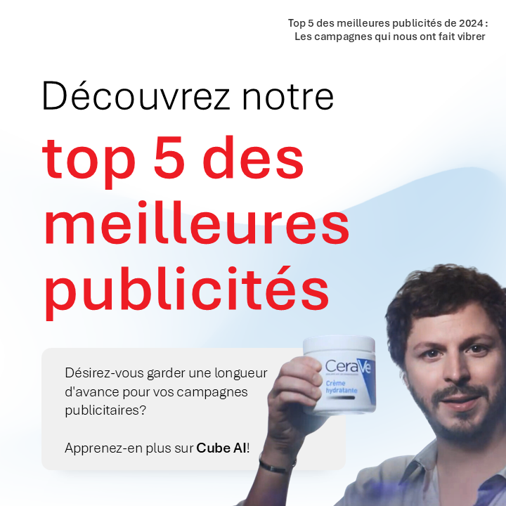 leger360's tweet photo. 📢 Top 5 des meilleures publicités selon Cube AI!
Notre équipe Cube AI, propulsée par Léger, a analysé et sélectionné les campagnes publicitaires qui ont su nous faire sourire, rire et nous inspirer.
👉https://t.co/daLAgTCXtH
#Publicité #Top5Ads #CubeAI https://t.co/A29bKlHA8k