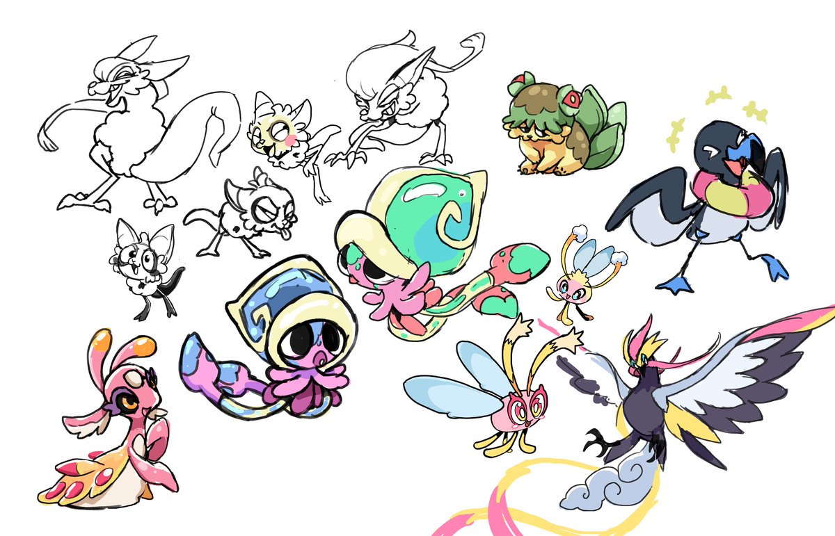 Beastie doodle page from @irischroma done during development