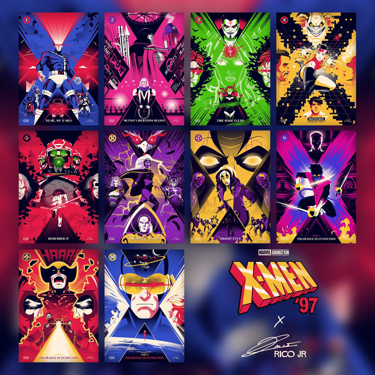 My most popular art of 2024 #xmen97