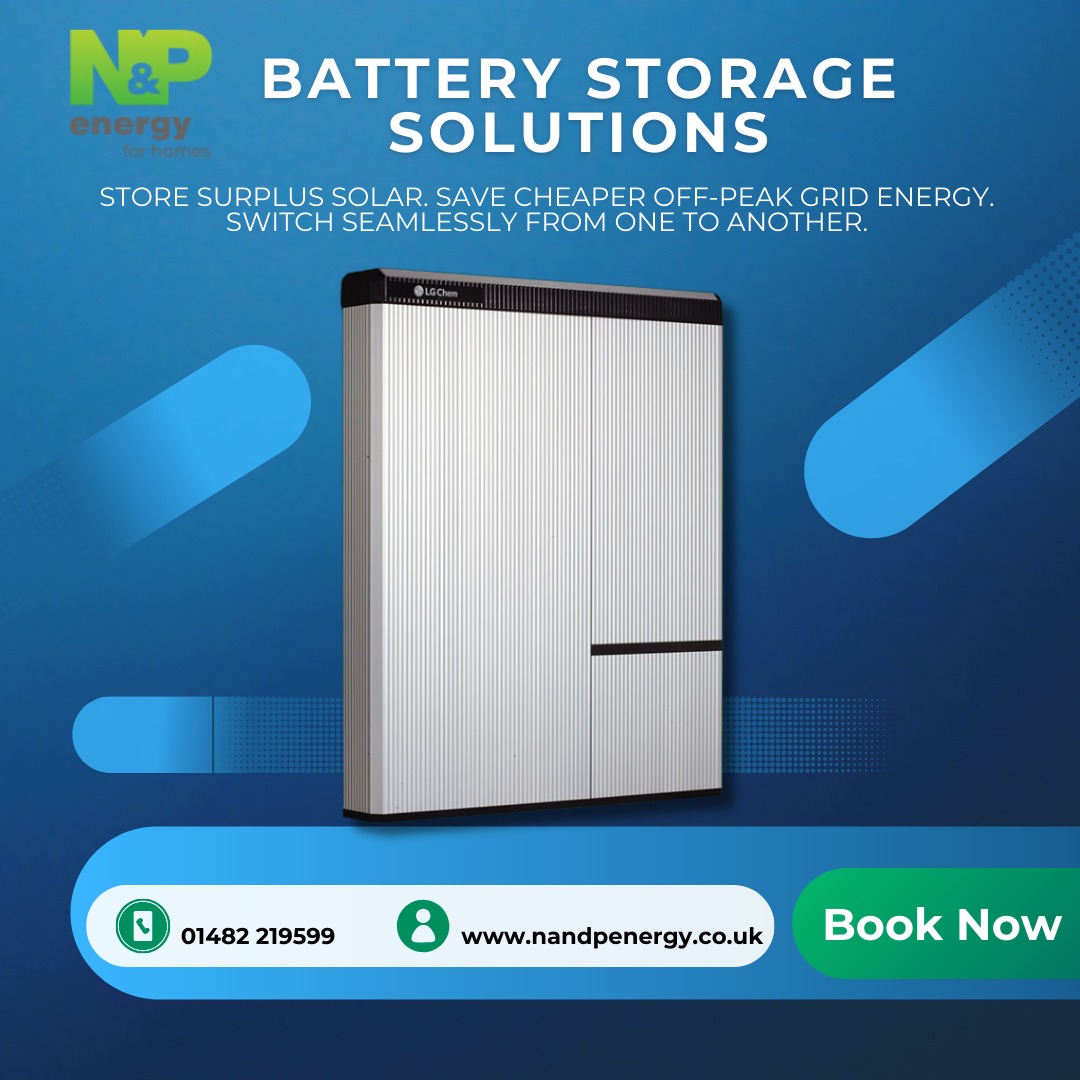 Store surplus solar. Save cheaper off-peak Grid energy. Switch seamlessly from one to another.
📷book now: nandpenergy.co.uk/battery-storage
📷For more info visit our web: nandpenergy.co.uk