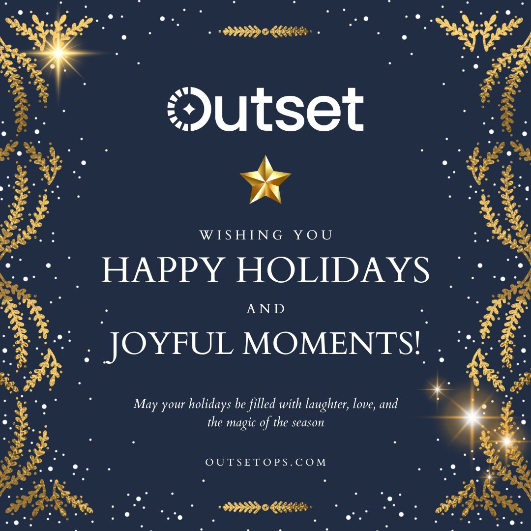 Outset wishes you a joyful holiday season! No matter how you choose to celebrate, we hope you enjoy time with family, friends, and loved ones. Happy Holidays!