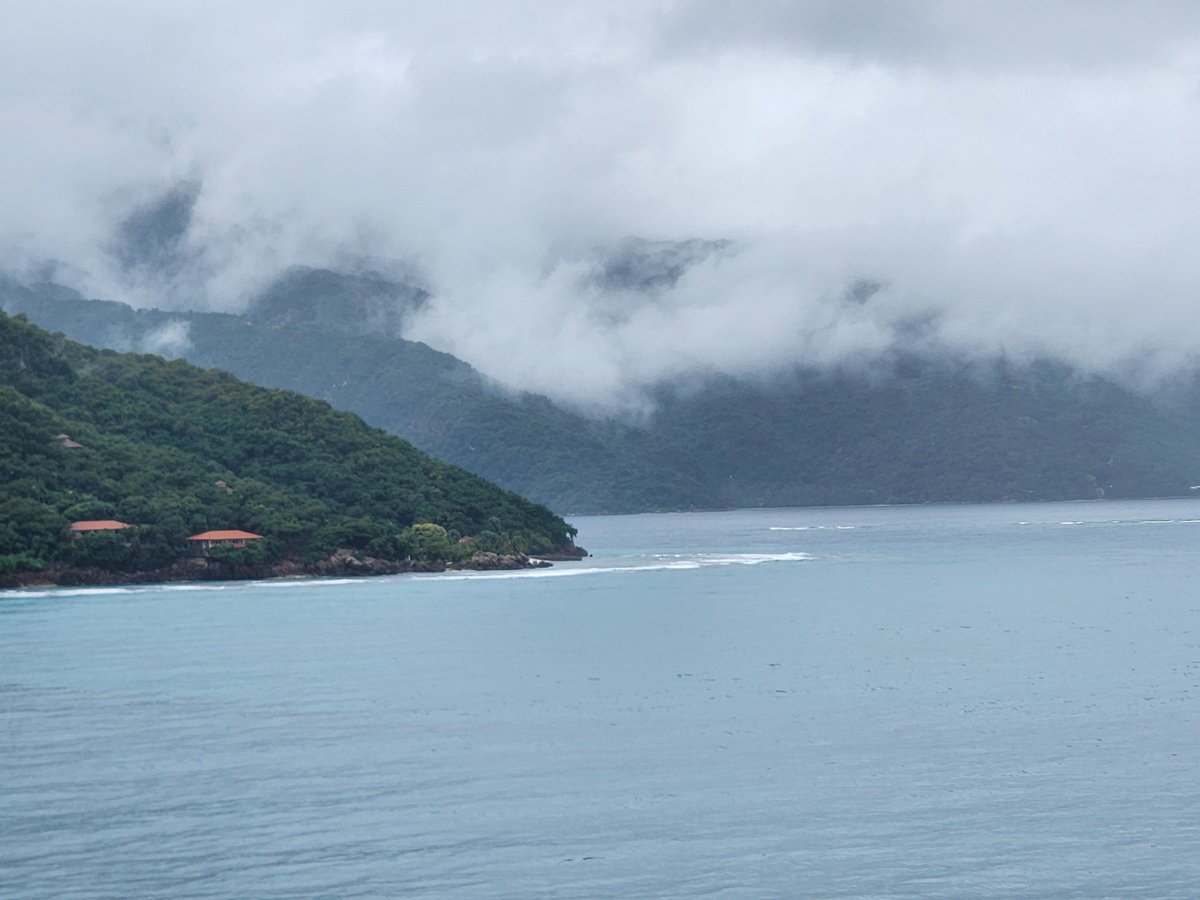 In Haiti this morning.  Enjoying the scenery all be it overcast.  In Jamaica tomorrow.