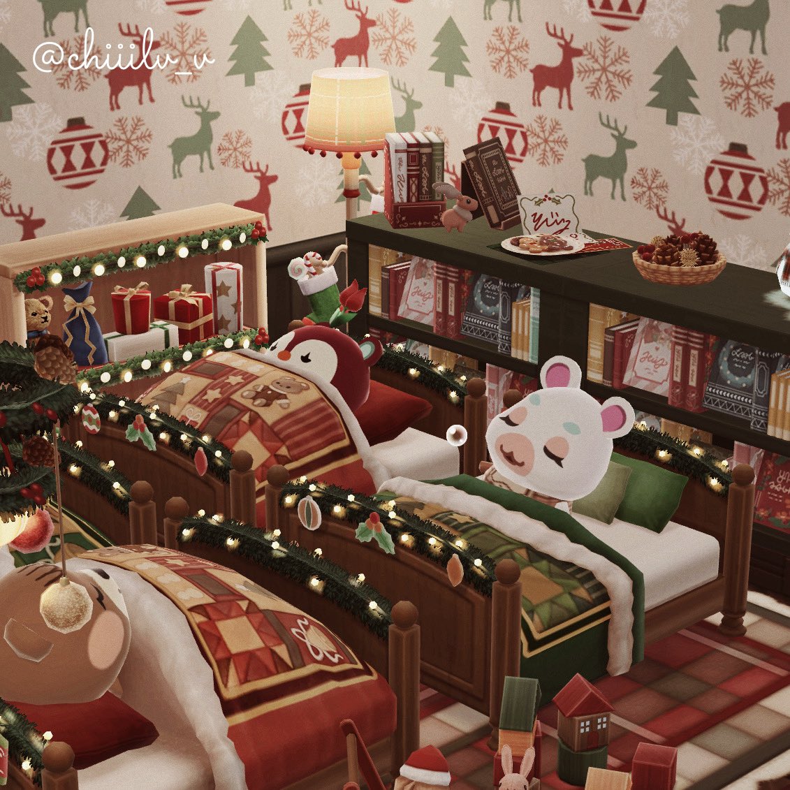 chiiilv_v's tweet photo. ちっちゃい子たちで子ども部屋🎄‧˚
みんなの寝顔が可愛すぎて😴
サンタさん楽しみだね 𖡪 .*

#ポケ森 #ポケ森レイアウト #ポケ森コンプ #ポケ森写真部 #acpc https://t.co/mtnw7I0z0b