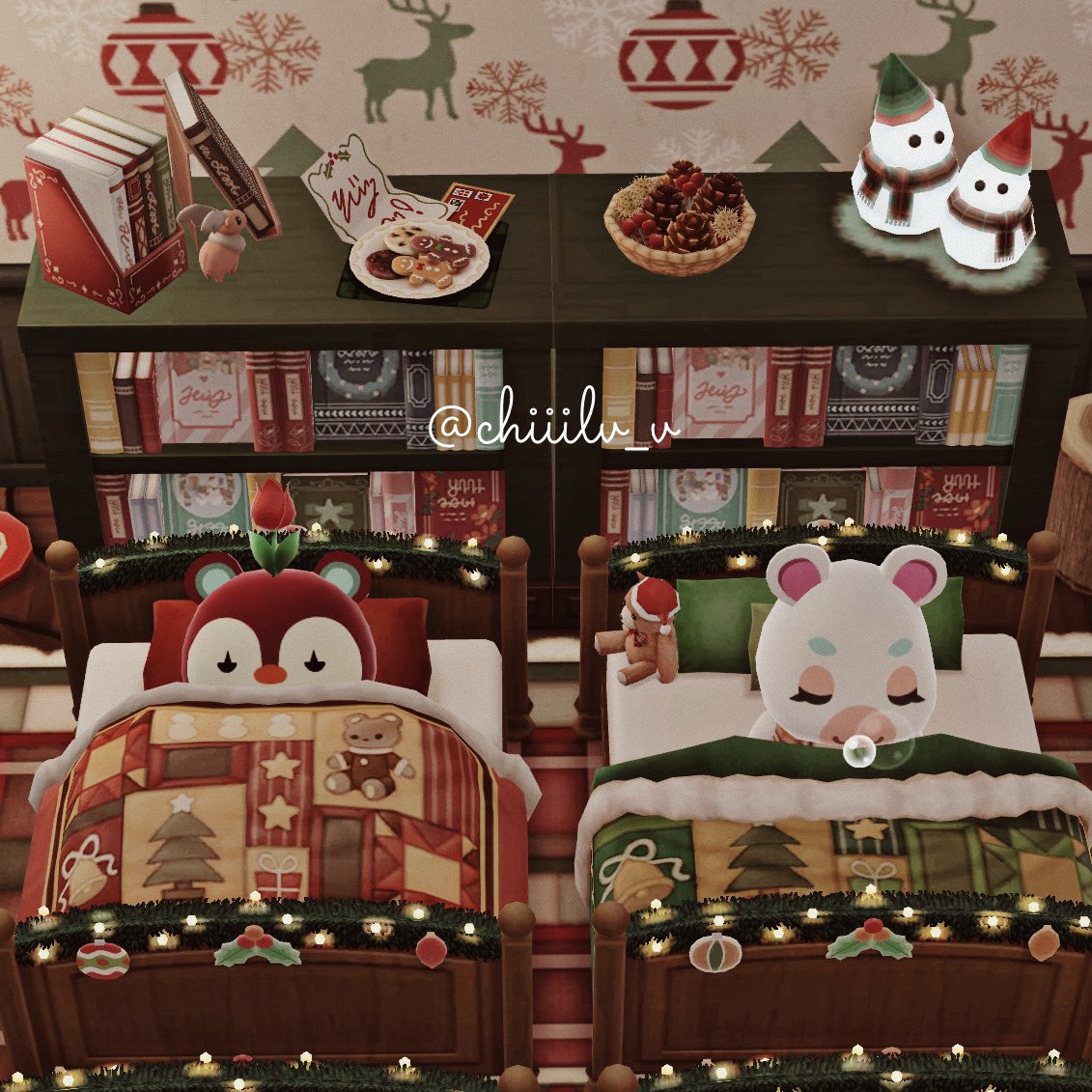 chiiilv_v's tweet photo. ちっちゃい子たちで子ども部屋🎄‧˚
みんなの寝顔が可愛すぎて😴
サンタさん楽しみだね 𖡪 .*

#ポケ森 #ポケ森レイアウト #ポケ森コンプ #ポケ森写真部 #acpc https://t.co/mtnw7I0z0b