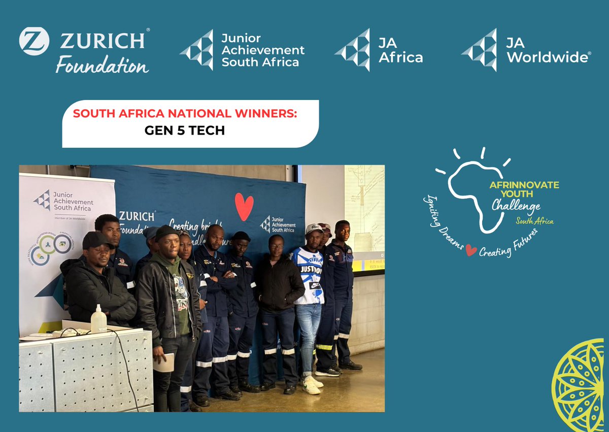 JASouthAfrica's tweet photo. Meet #Gen5Tech: South Africaβs hope at the #Afrinnovate competition by @zfoundation !
This powerhouse team is redefining road safety with:
-Backup solar power for traffic lights
-Polycarbonate tech to protect infrastructure
- Anti-cable theft sensors to prevent disruptions https://t.co/q0u8EVWRIb