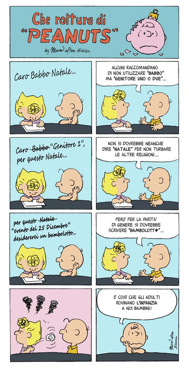 Omaggio di #Natale ai #Peanuts 🎄

Per la serie: “ne rovina più il #PoliticamenteCorretto che la penna e la spada” ✉🎁🎅

#Natale2024 #ChildrensHealthDefence
#PoliticallyCorrect #FreedomOfSpeech #CancelCulture #WokePropaganda