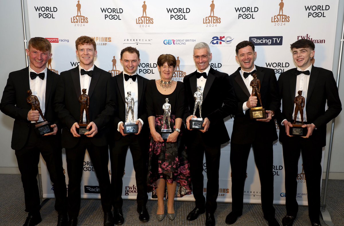 PJAOfficial's tweet image. 🏆Graham Lee made history last night, becoming the first jockey to win both the @RWKGoodman Jump Jockey and PJA Flat Jockey Special Recognition awards. 

To find out who else took home awards and read the full report from the night click here: thepja.co.uk/wp-content/upl…