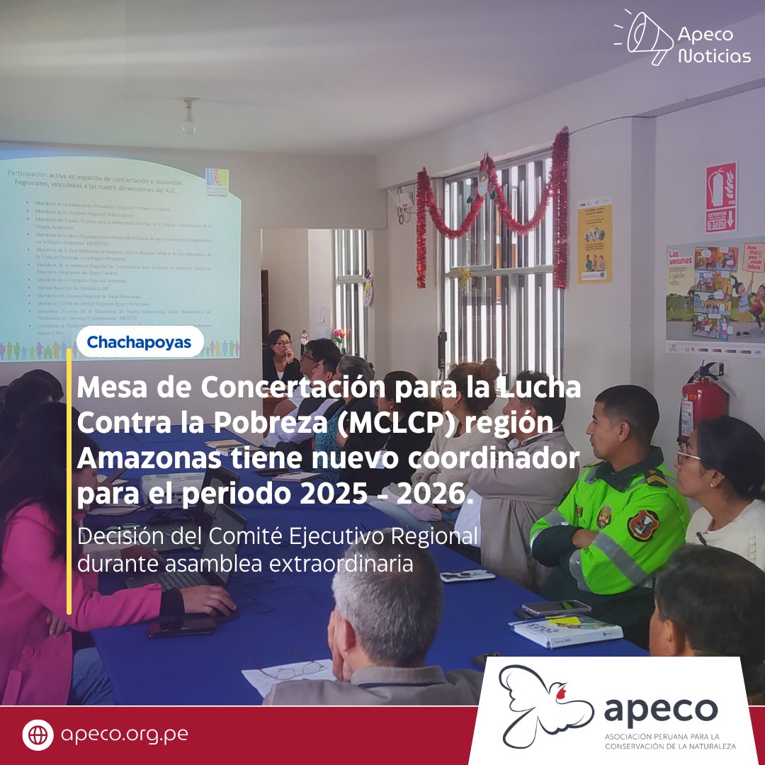 apecoperu's tweet photo. #ApecoInforma🌱Eligen a nuevo coordinador de la @MCLCP_NACIONAL región Amazonas.🍃
🌱Recordemos que la Mesa de Concertación, como un espacio de diálogo, plantea acciones en función a la lucha contra la pobreza en la región.
🛜Más info en 👉https://t.co/p0zLjyMAca https://t.co/3kedk84kzi