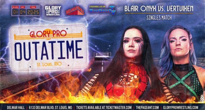 NVhowlingWolves's tweet image. What kind of Web 🕸 will be spun,

      As @blairxyno 💜🕷 faces

 @VertVixen 💙🎮 Player One???

 Find out Saturday Jan 4th 2025   
 @WeAreGloryPro 's #OutaTime 

  &amp;amp; join ALL the Spideriffic FUN!!!