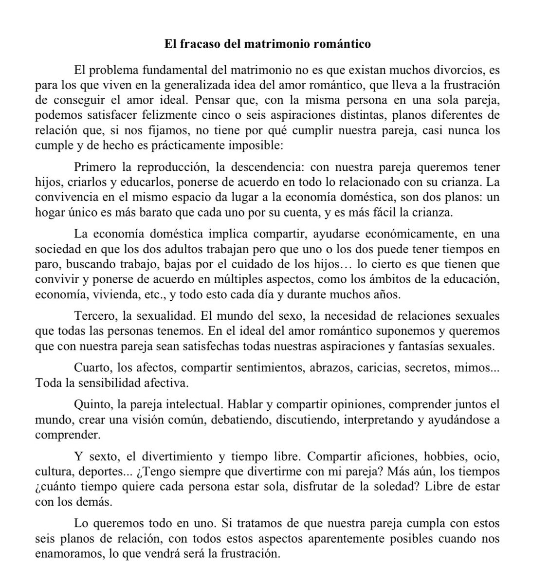 RitaFarrok's tweet photo. El matrimonio no fracasa por ser un ejercicio de institucionalizar el “amor”. Fracasa porque es establecido en la idea de que una persona tiene que sostenerte en la totalidad y feliz, de cumplir tus fantasías, cuando en realidad, ese es el inevitable final. https://t.co/QjsxBeeBWh