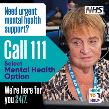 If someone’s mental or emotional state gets worse quickly, this can be referred to as a mental health crisis or a mental health emergency.

📞 24/7 support is available by calling NHS 111 and selecting the mental health option. 

Find out more tewv.nhs.uk/services/crisi…
#HereToHelp