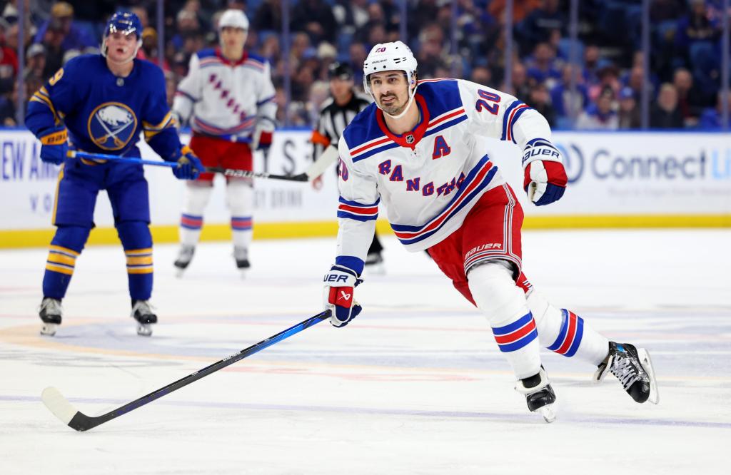 nypost's tweet image. Rangers make Chris Kreider a healthy scratch for Devils game in massive statement trib.al/SzfqXZF