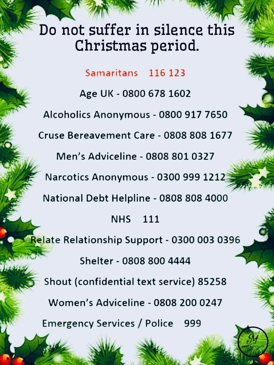Don’t struggle in silence this holiday period. Help is a phone call away and our DMs are always open 🙏🏽