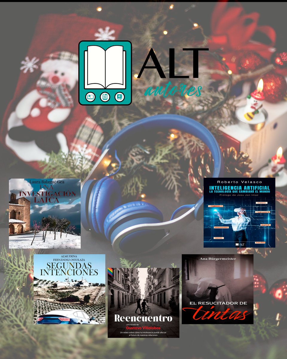 👂Descubrí maravillosos audiolibros para comenzar a disfrutar en el #2025.
⛄#UnaInvestigaciónLaica #InteligenciaArtificial 
#ElResucitadordetintas #Reencuentro 
🔦Encuentra nuestro catálogo y regala algo diferente aquí:
altautores.com/catalogo/
#audiolibrosenespañol