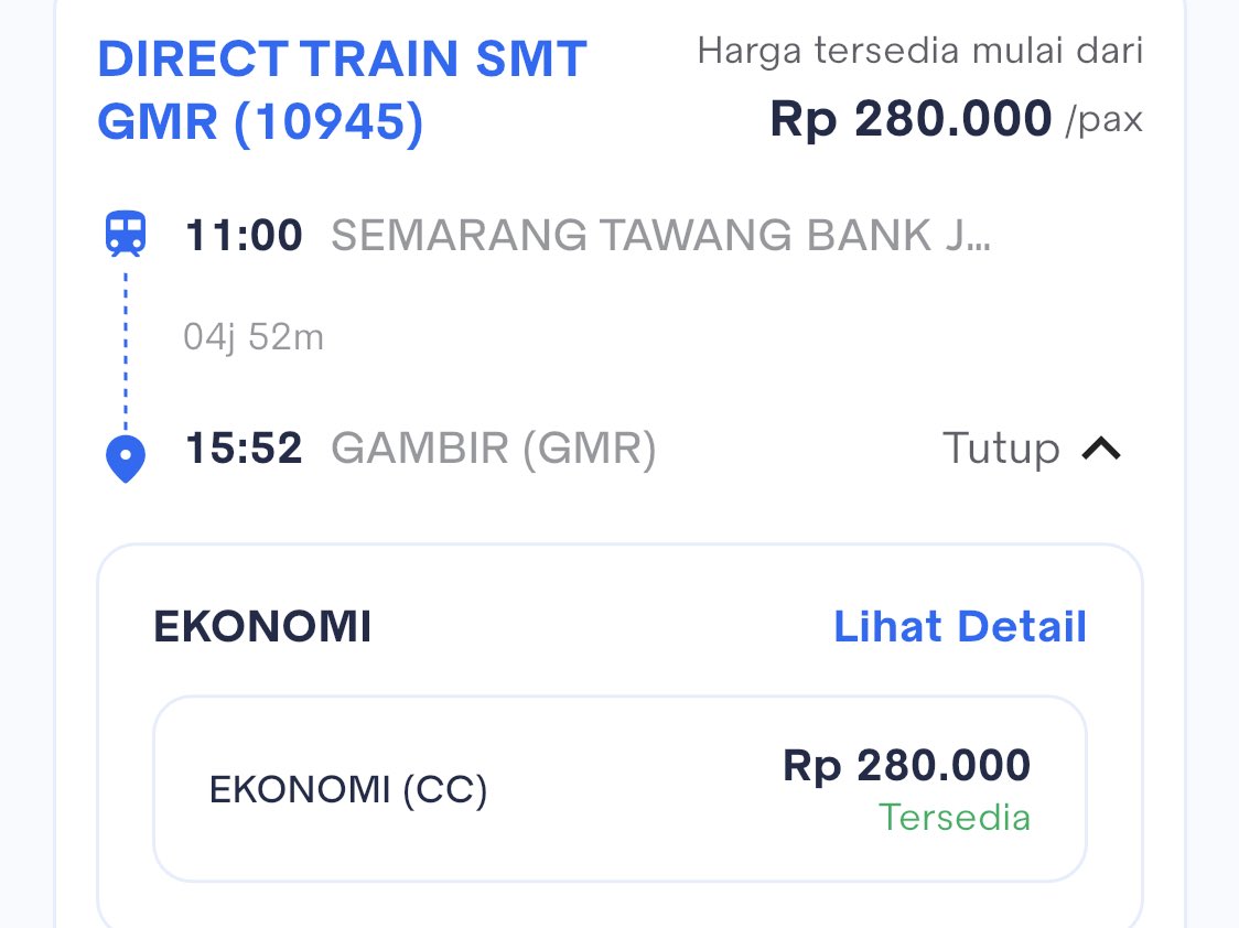 andyaheny's tweet photo. @KAI121 Halo admin, mohon info utk kereta ini, kelas ekonominya menggunakan rangkaian apa ya terima kasih https://t.co/gBbv2qiZ2N