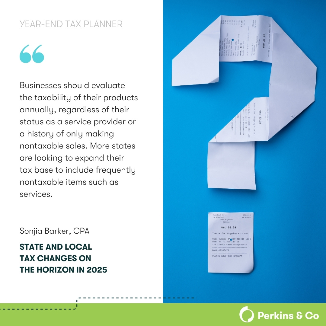 Are your products still exempt from state taxes? It might be time for a double-check! With state budgets tightening, tax rules are evolving quickly. Learn what might be on the horizon and download our year-end tax planning guide today: bit.ly/40dd6zv

#Taxes #Accounting