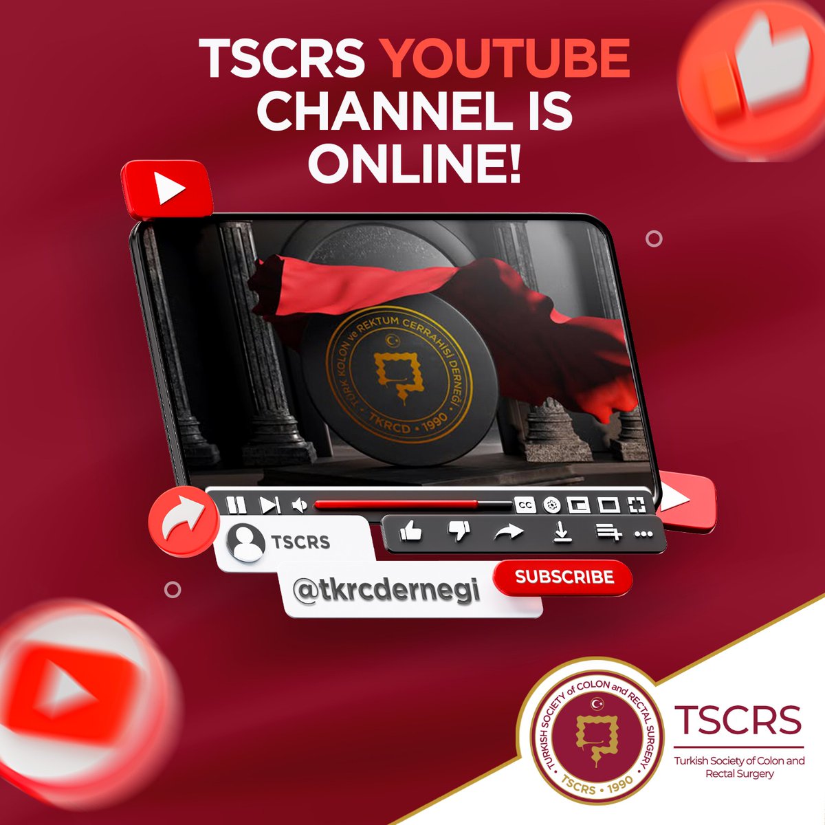 TKRCD_'s tweet photo. TKRCD YouTube Channel is Online! 
Discover 2023 Congress, 2024 Symposium and Video Publications in our Journal!

TKRCD YouTube Kanalı Yayında! 
2023 Kongresi, 2024 Sempozyumu ve 
Dergimizdeki Video yayınları
Keşfedin!

https://t.co/QTrSNl2G2w

#TSCRS #türkkolonverektumcerrahisiderneği #tscrsautumnsymposium
@escp_tweets @YouESCP @EBSQcolo @ASCRS_1 @YouESCP @zimnl @SWexner @cihangirakyol @SezaiLeventoglu @faycagultekin @FezaYarbug @bilgibaca @ArasEmreCanda @ozturk_ersin @drvolkandogru @EmreBalikMD @DrErmanAytac @ilknure @IEGecim @MehmetAliKoc_MD @ismailcemeray1 @drecetinkaya @patsyllamd @CihadTatarMD @Bach_Surgeon @R_Perez_MD @BisginTayfun @OsmanBozbyk @drecetinkaya @drhonuraydin @BCakcak @MEHMETFUZUN @R_Perez_MD @arslannc_md @serkan_zenger @drfacar @volkanozben @OzgenIsik_ @s_utkucelik @BalciBengi @drabdulcabbark @CigdemBenlice @SametSahinMD