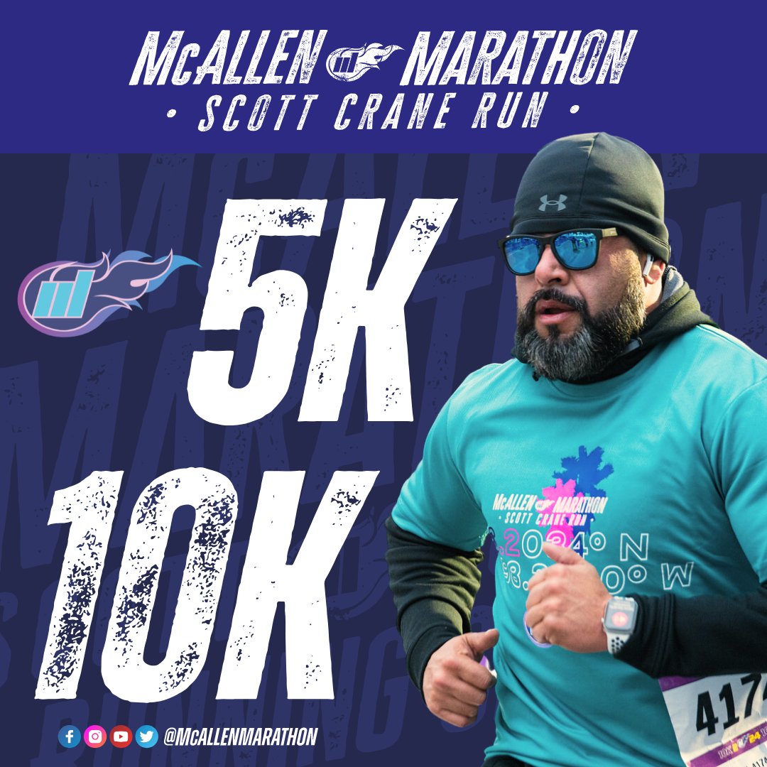 Ready to race?🤔

Our 5K &amp; 10K events are the perfect way to kick off the 2025 McAllen Marathon! 🎉 Whether you are pushing for a new PR or just enjoying the run, join us Saturday, January 18 for an unforgettable experience.

#McAllenMarathon2025 #RunMcAllen