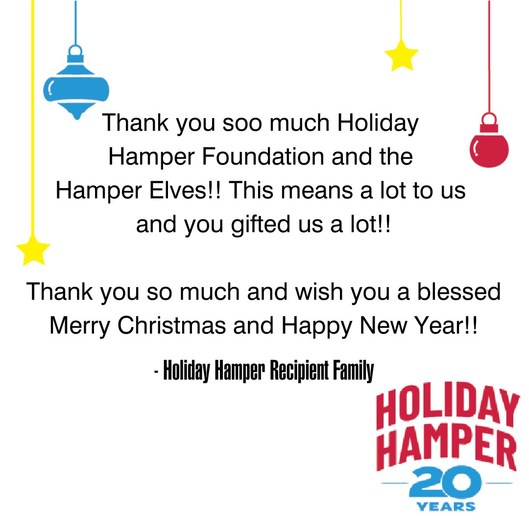 Here are a couple more thank you emails from grateful recipient families! 🎄🎅🎁
#yeg #yeglocal #yeggiving