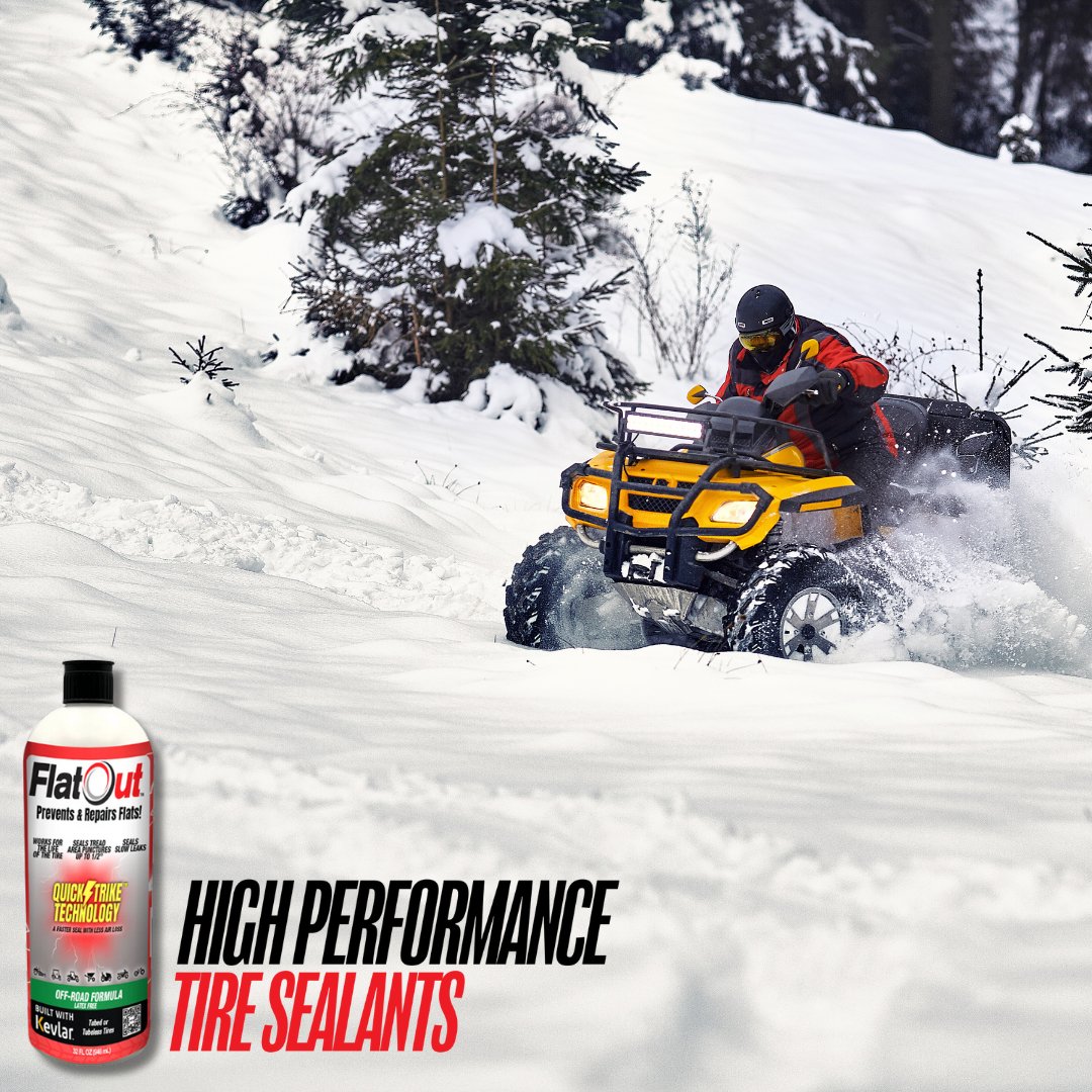flatouttire's tweet image. The weather outside is frightful, but tire sealant makes your rides delightful! ❄️🛞

Check out all of our products at flatouttire.com 

#QuickStrike #LifeStyle #NoMoreFlats #TireSealants