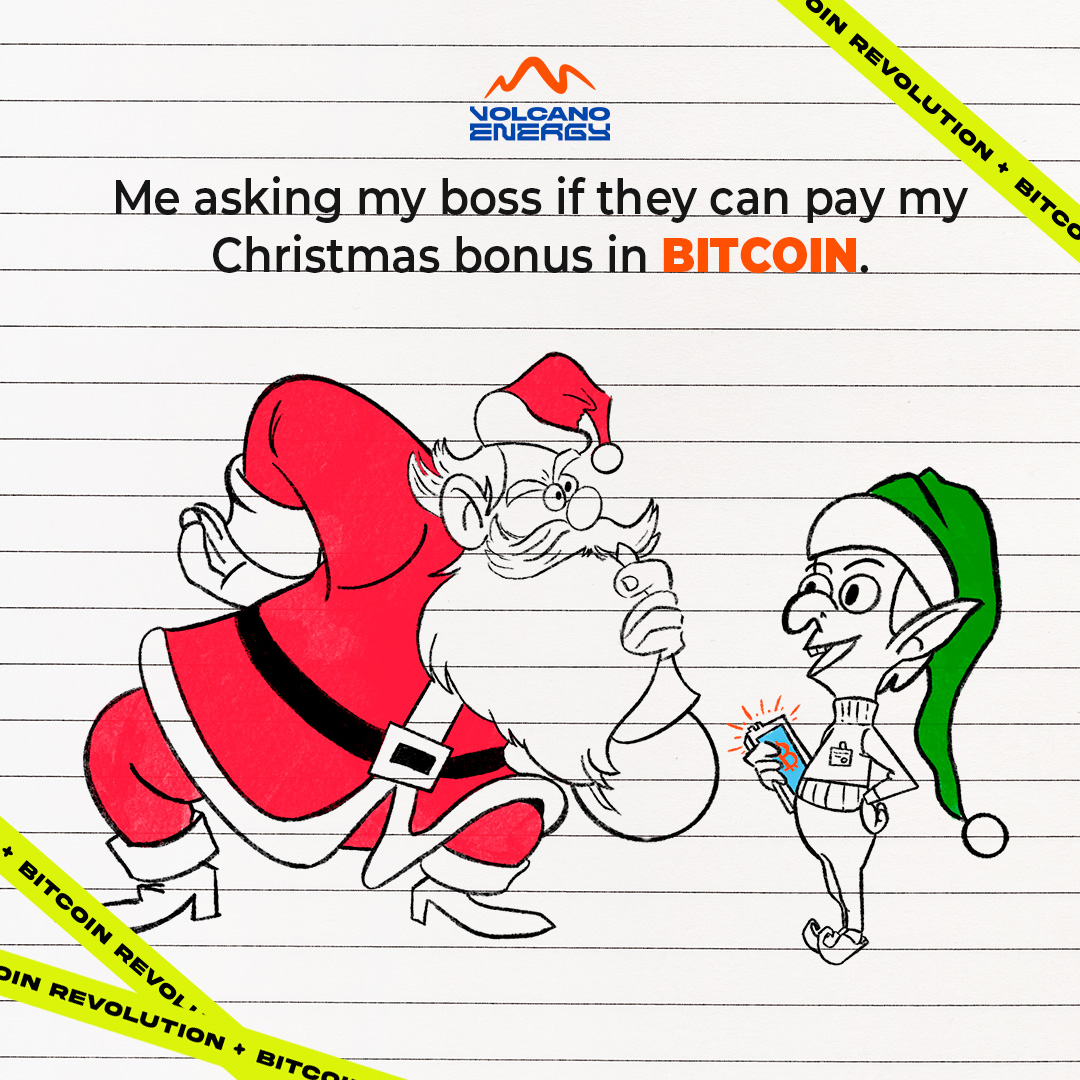 Volcano_Energy's tweet image. Me: "Hey boss, any chance I can get my Christmas bonus in Bitcoin?" 😅💸Because who wouldn’t want to stack sats instead of cash this holiday season? 🚀🎄 #BitcoinBonus #StackSats