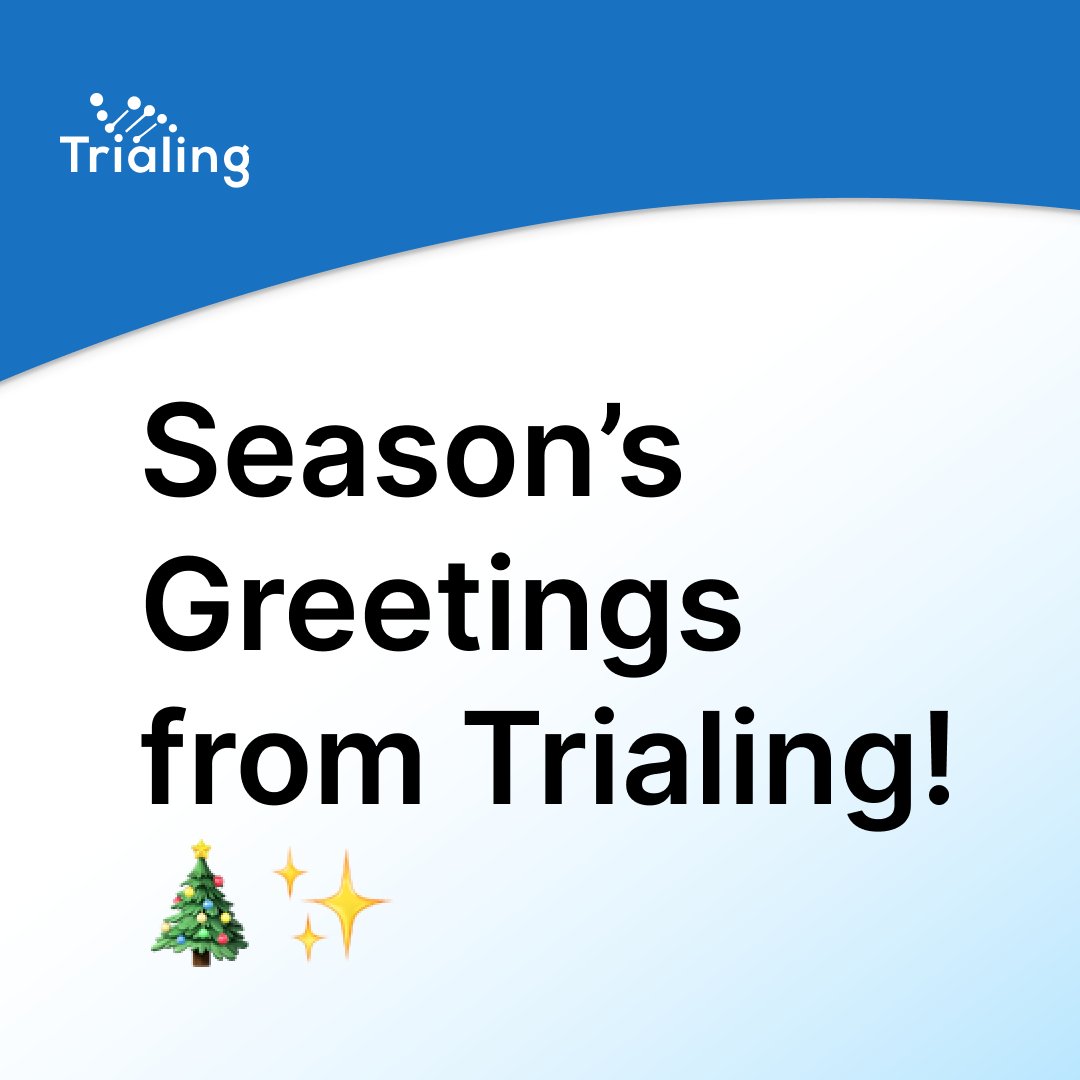 TrialingHealth's tweet photo. ✨🎄 Season’s Greetings from all of us at Trialing 🎄✨

The Trialing team wishes you a joyful festive season and a successful 2025.

We hope that 2025 brings new and accessible cancer clinical trials, advancing innovative treatments and ensuring that no patient is left behind worldwide.

#ClinicalTrials #Trialing #Oncology