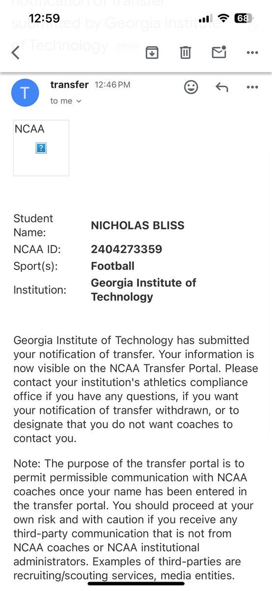 Officially in the portal! WR/RB/KR with 4 years of eligibility remaining. My DMs are open!