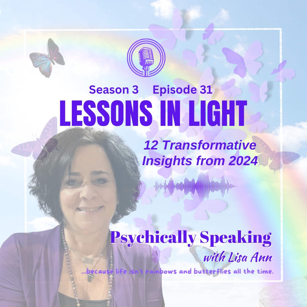 SpiritquestNC's tweet photo. Listen to " Lessons in Light: 12 Transformative Insights from 2024" by Psychically Speaking with Lisa Ann. https://t.co/Ft1Kwmzwjk https://t.co/RVbZHxXJWP