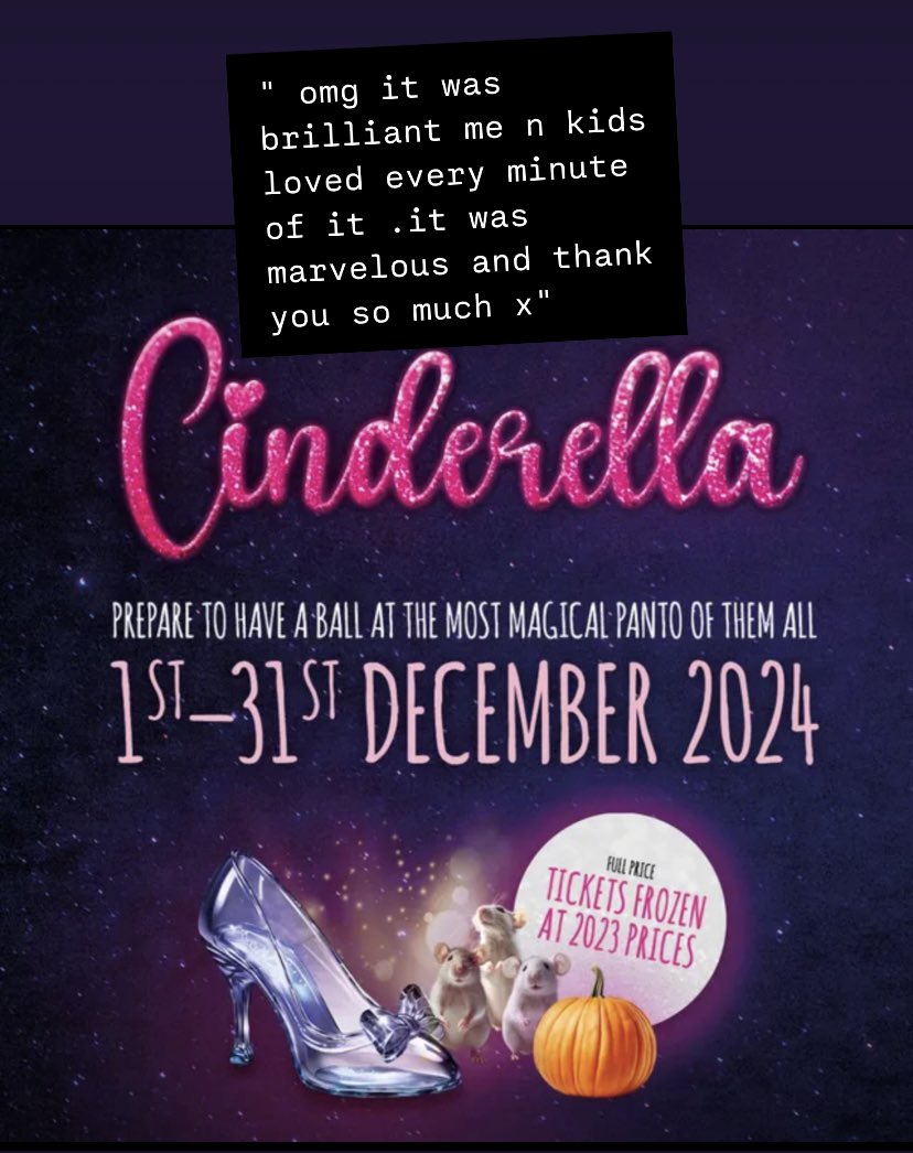 Out There (@outtherefamily) on Twitter photo Fine feedback indeed for <a href="/SalfordArts/">Salford Arts Theatre</a> Cinderella- families have spent the day enjoying the show in the final prep for Christmas 🎄 Fine feedback indeed for <a href="/SalfordArts/">Salford Arts Theatre</a> Cinderella- families have spent the day enjoying the show in the final prep for Christmas 🎄