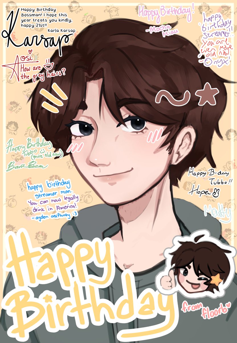 flooorb_'s tweet photo. happy birthday to tubbo from the mod team! 
BIG 21 and unc status ╰(*°▽°*)╯🎉 https://t.co/ISV7558Zs7