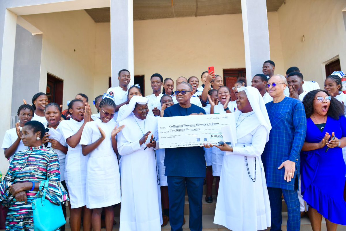 College of Nursing Sciences, Mbano, Imo State.

Following my commitment to the development of the nation through investment in the critical areas of health and education, I had the pleasure of giving a modest financial support of ten Million (=N=10M) to the College of Nursing