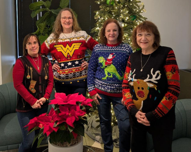 Reminger's tweet image. Our jolliest Cleveland staff members brought the holiday cheer in style! ❄️

See their festive sweaters below👇