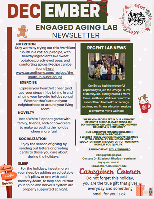Our final newsletter for the year is here! We're wishing you all a happy holiday!