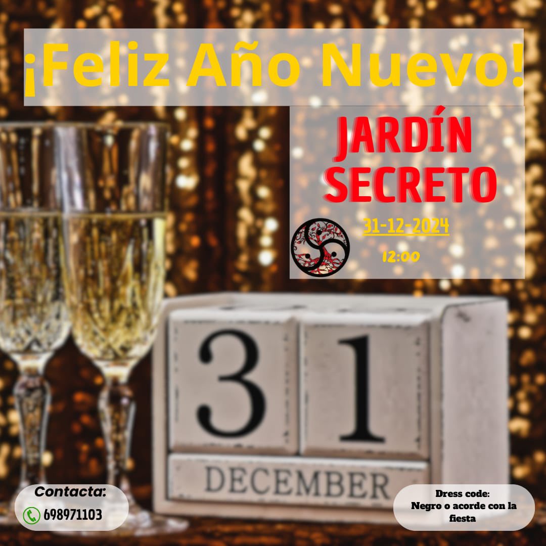 Después de las campanadas de fin de año abriremos Jardin Secreto para todos aquellos que quieran venir a festejar BeDeSeMeamente. Daremos los toques en las nalgas como corresponde dando bienvenida al año nuevo. Ven y disfruta.