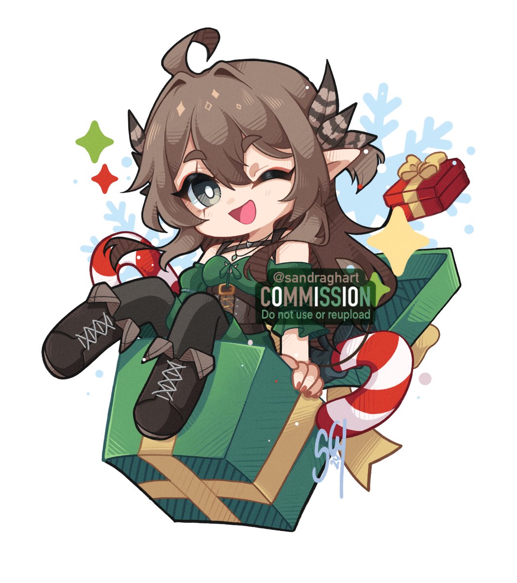 「Some of the Xmas YCH comms done!  」|🌠 ​ Sandra 🌠 FicZone 2023のイラスト