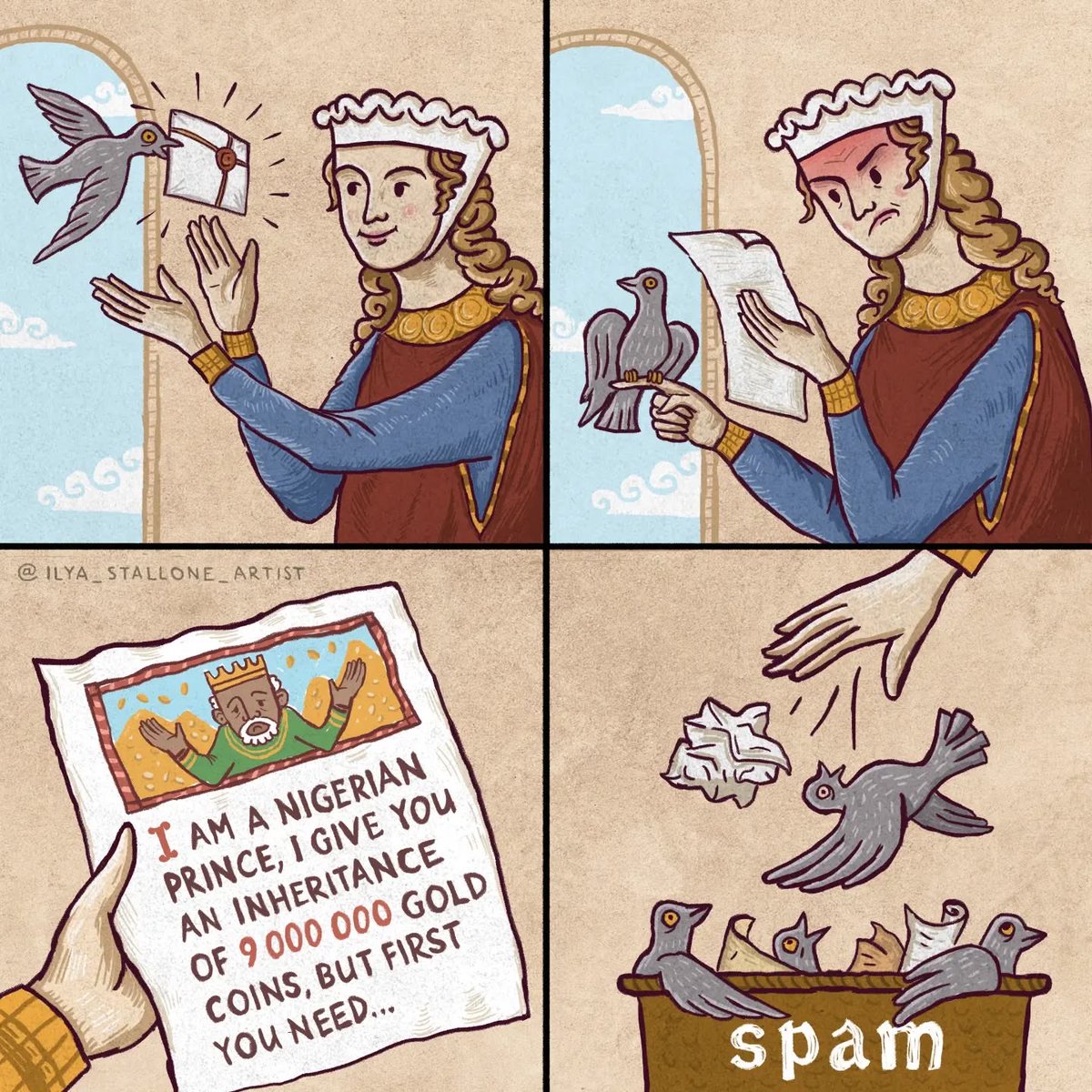 creapills's tweet image. L’artiste @ilya_stallone transpose notre monde moderne au Moyen-Âge. C'est tellement parfait