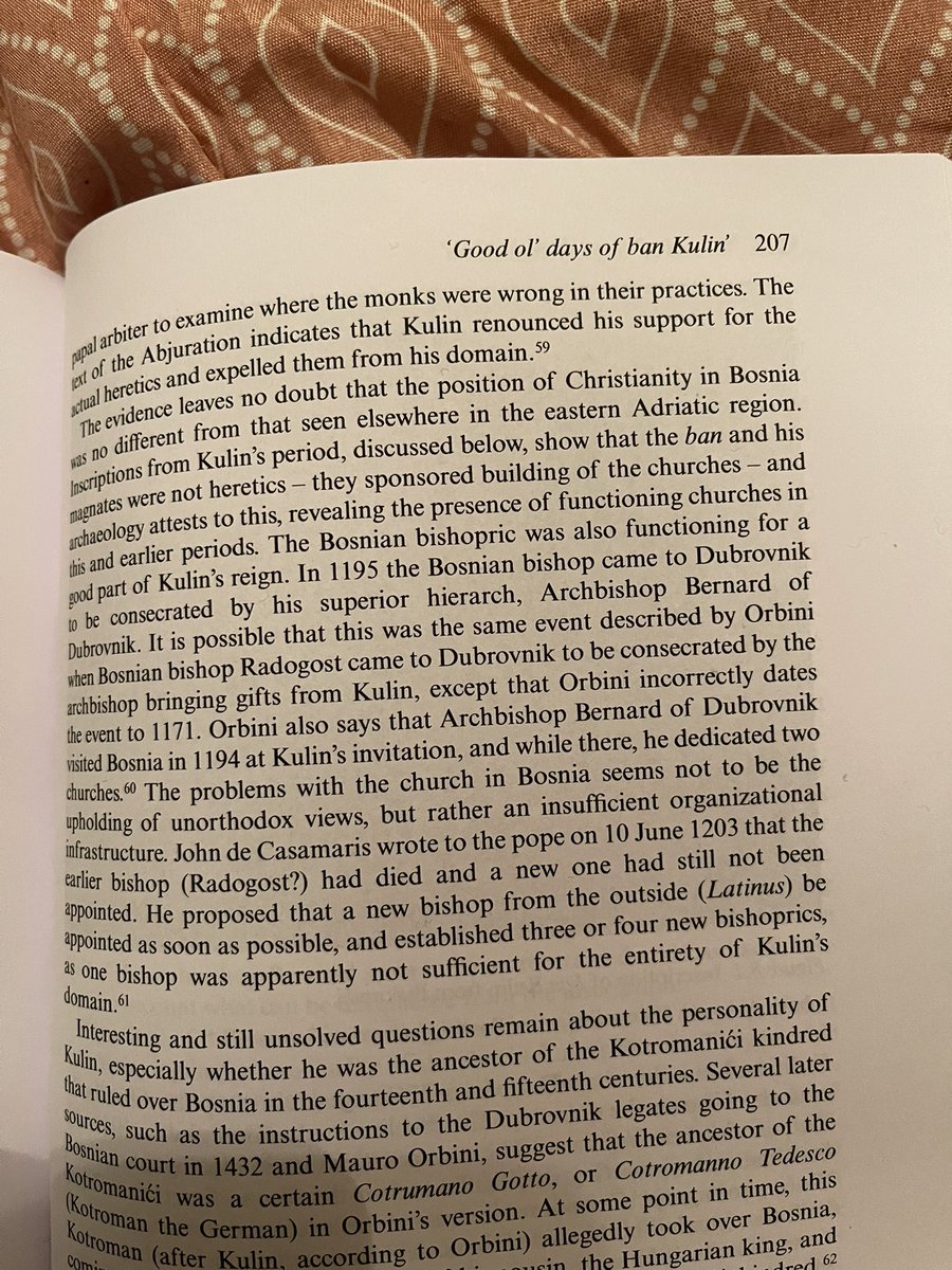 BosniakFez's tweet photo. Danijel Džino, drawing on the research of Fine and other scholars, has once again demonstrated that there was no substantial group of heretics in Bosnia during the time of Ban Kulin. Instead, the evidence firmly supports that Kulin was a loyal adherent of the Catholic Church. 1/ https://t.co/BYSgwjBrSJ