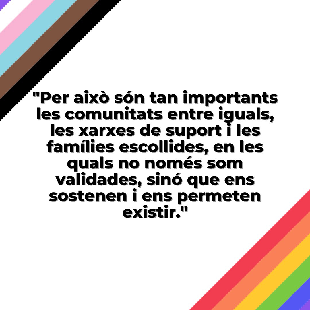 🎄 El Nadal no és només llums i regals. Per a moltes persones LGTBIQA+, les famílies escollides són més que amistats: són refugi i suport. 

🌈 Si necessites un espai segur, CJAS i Cruïlles som aquí per a tu. 

📲 WhatsApp: 687 74 86 40
