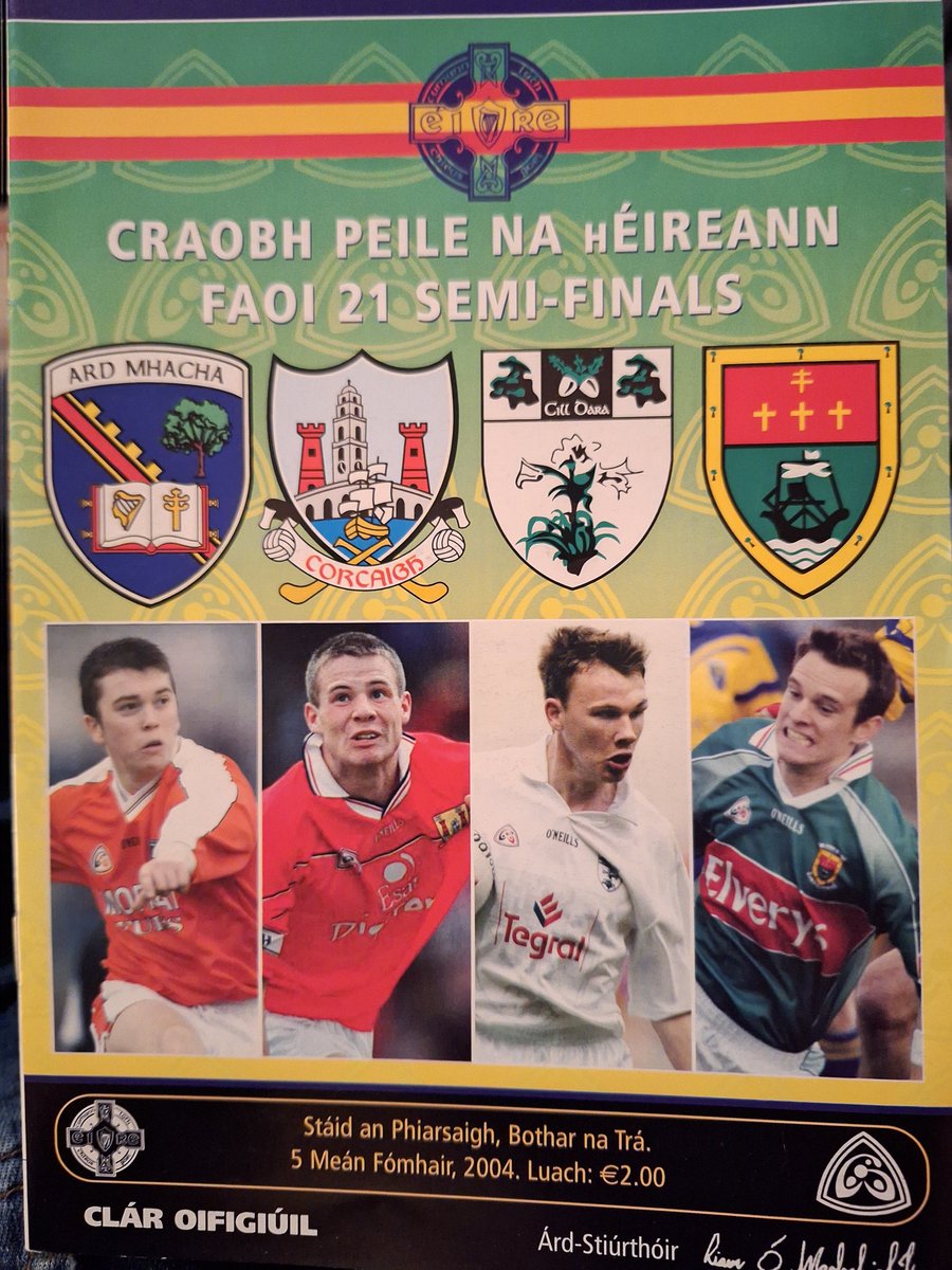 Shane45935970's tweet photo. All Ireland u21 football semi finals 2004 Cork v armagh and kildare v mayo https://t.co/qXGuQXHKXK