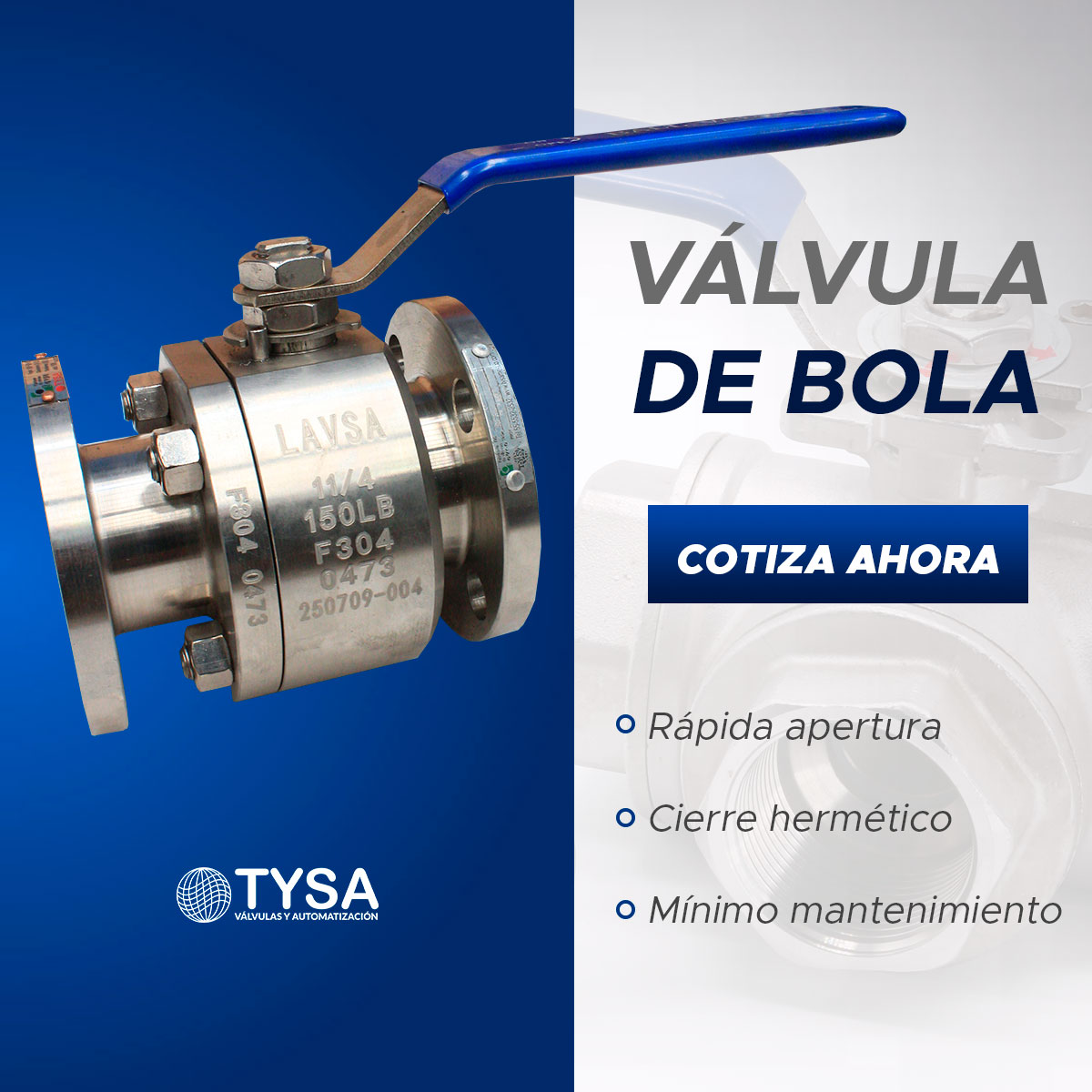 ¡Adaptabilidad y resistencia! Nuestras válvulas de bola son la solución perfecta para una amplia gama de aplicaciones. Desde agua hasta gas, su diseño robusto y versátil garantiza un rendimiento óptimo en cualquier entorno.