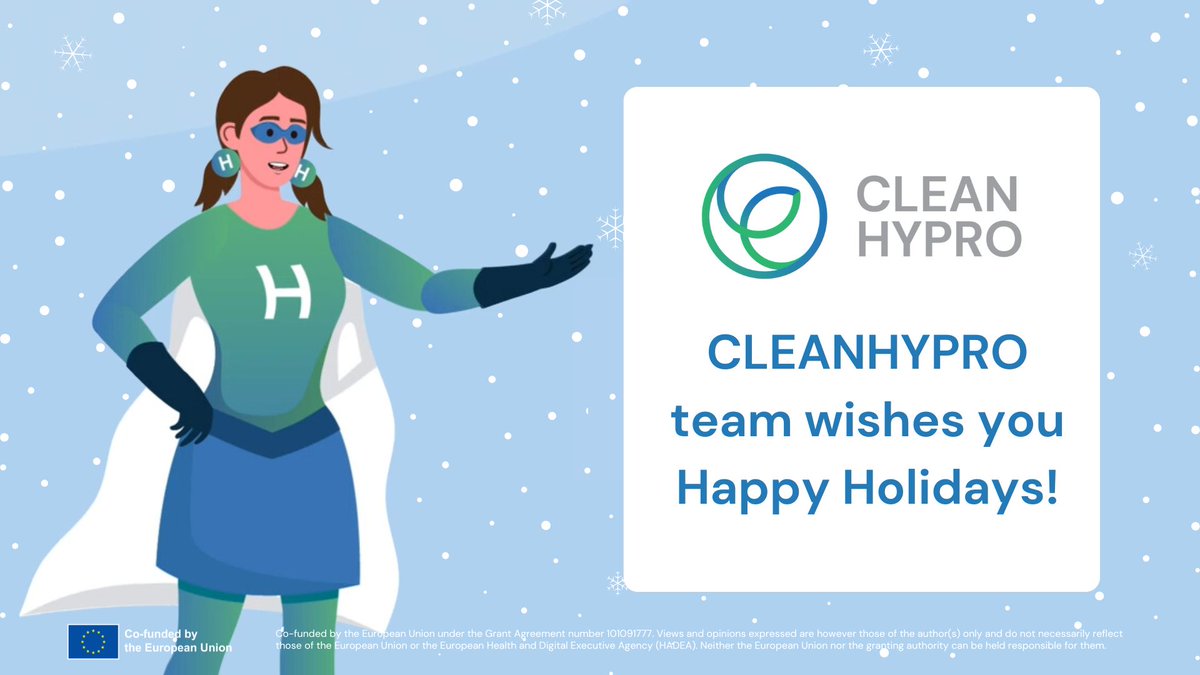 CLEANHYPRO's tweet photo. As we wrap up 2024, the CLEANHYPRO team is thrilled to celebrate the progress made in our journey towards efficient &amp; sustainable #hydrogen production✨

We look forward to achieving even more milestones in 2025 &amp; sharing them with you. Here's to a new year of innovation!🎆 https://t.co/8jyTRHpDIf