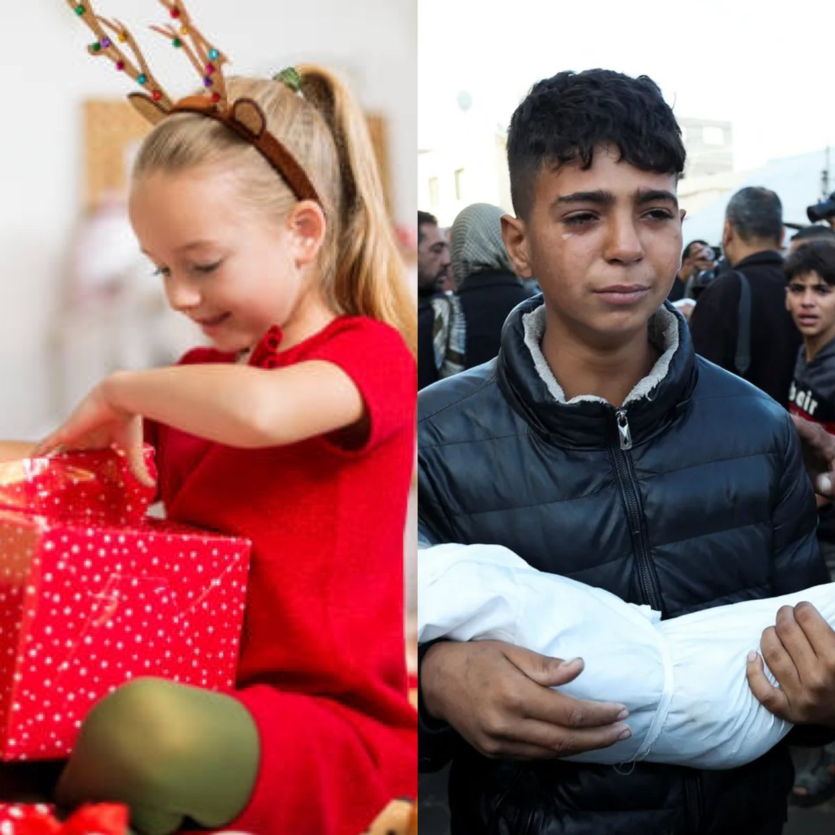 While you’re unwrapping presents, Palestinians are wrapping up loved ones.