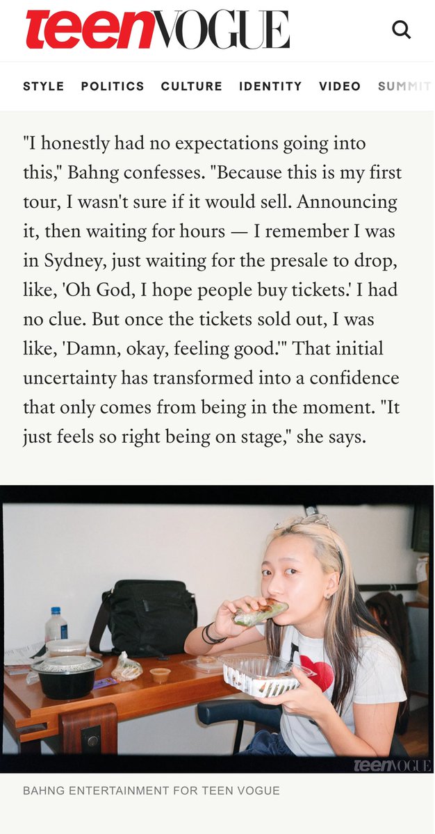 hannahhbbahng's tweet photo. YIPPEEE PLEASE READ THIS!!! 🔥😼

IT HAS SUPER CUTE EXCLUSIVE BEHIND THE SCENES PHOTOS FROM TOUR
(plus i brag a lot about my blues in it heh 💙)

HERE: https://t.co/1azHImjQCh

thank you so so much @TeenVogue and @crystalbell for having me!! ILYYY 🫶🫶 https://t.co/SbJOwbgoG8