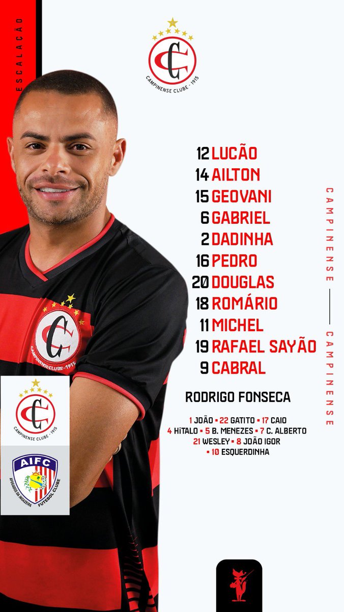 🔴⚫RAPOSA DEFINIDA! 🦊

Confira o time que entra em campo no nosso primeiro amistoso preparatório para o Paraibano 2025: