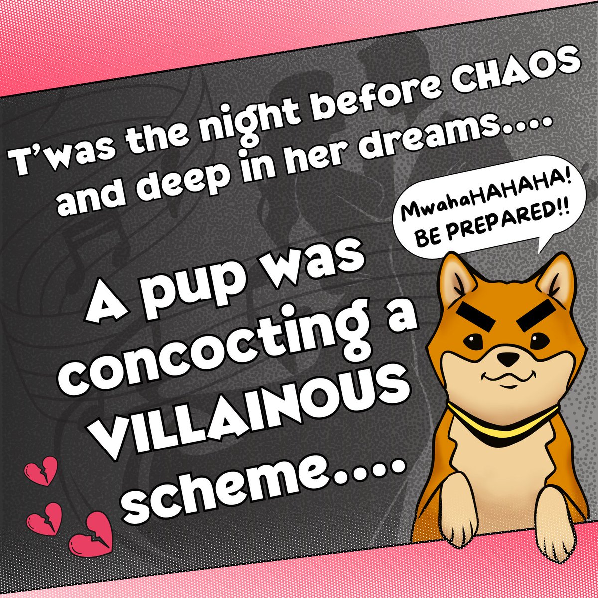 hachi_con's tweet photo. Oh no, Hachi has entered the terrible twos and has come up with something imPAWsibly nefarious! Stay tuned for more on her heartbreaking plans 🖤🐾
.
#HachiConUtah #HachiCon https://t.co/halmSixhm3