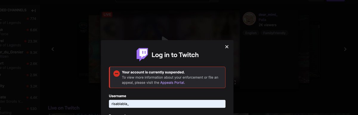 Risa_bla's tweet photo. @TwitchSupport MY APPEAL HAS BEEN ACCEPTED 2 DAYS AGO but I still cannot login into my account PLEASE HELP @Twitch UNBAN MEEEEEEEEEEEEEEE https://t.co/CM5DMdAUGS