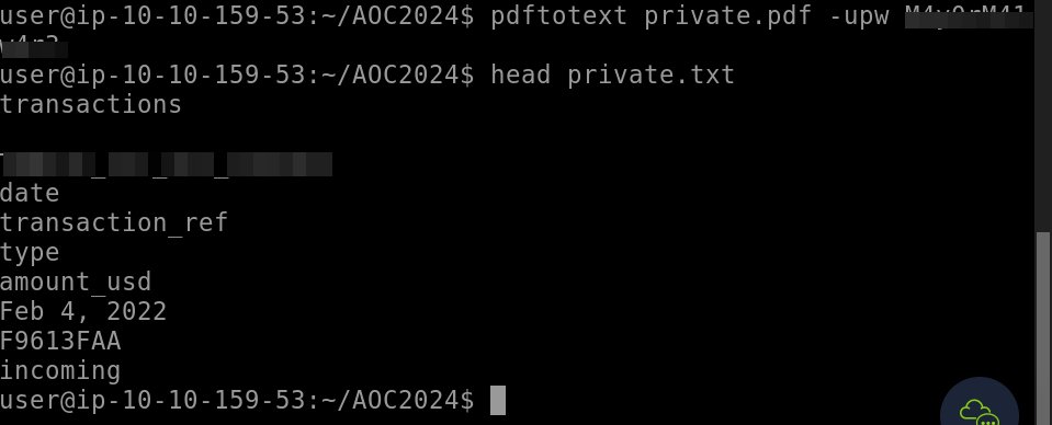 Shukzybae's tweet image. Day 23 of #AdventOfCyber: Hash Cracking ✅
Cracked a password-protected PDF using John! 

Steps: 
Identified hash type with hashid.
Cracked it using John with custom wordlists &amp;amp; rules
Decrypt  PDF using pdftotext
@GeniusFranklyn @cyb3rn3t1cs @StellaObatoye @cyber_with_tega