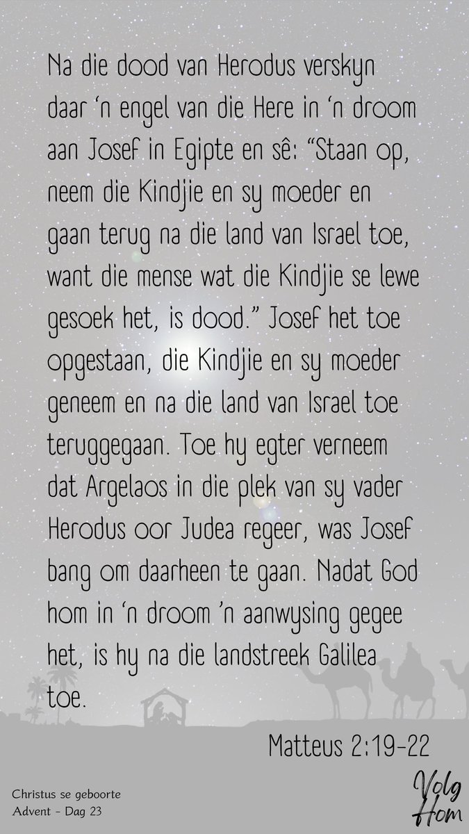 DalienZietsman's tweet photo. Advent, dag 23. https://t.co/46dcZi8eG7