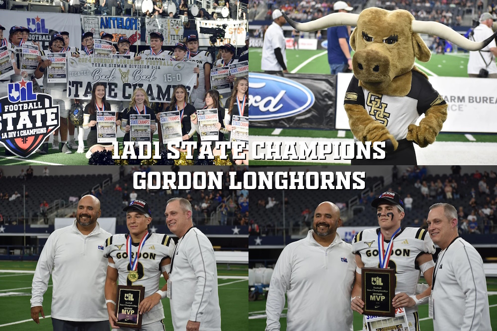 Congratulations to the 1AD1 State Champion Gordon Longhorns. #txhsfb
<a href="/RyReed_2/">Ry Reed</a>
